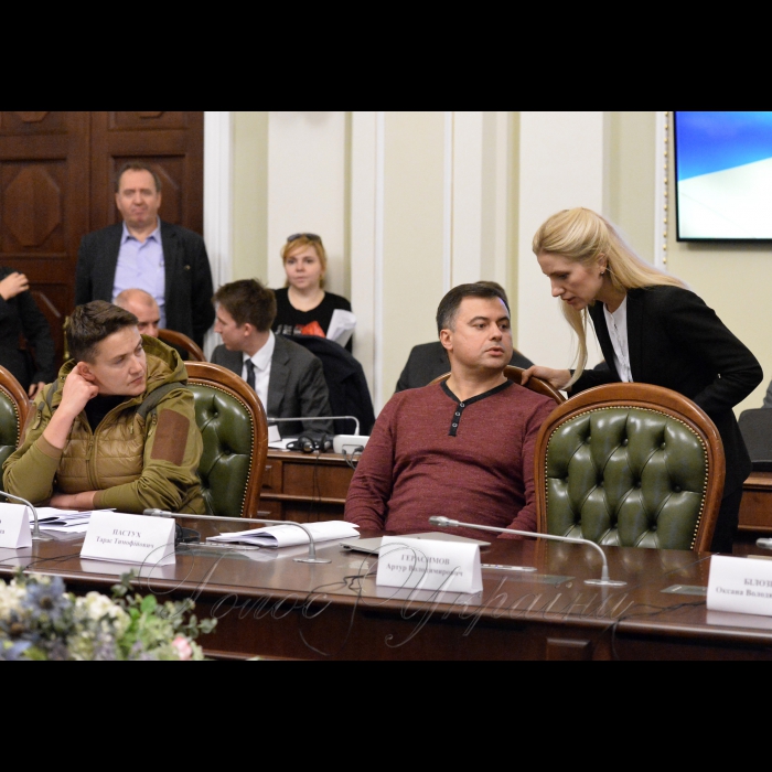 Голова Верховної Ради Андрій Парубій прийняв  участь у Комітетських слуханнях на тему: «Наближення України до стандартів НАТО: перешкоди та досягнення. Стан виконання Річної національної програми співробітництва під егідою Комісії Україна-НАТО та Стратегічного оборонного бюлетеня України». Савченко, Заліщук